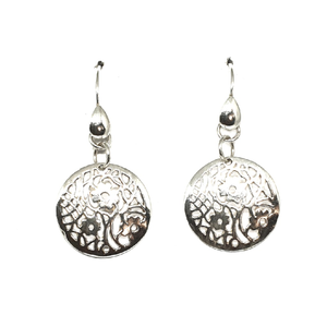 925 Sterling Silver Round Shape Earring MGA -