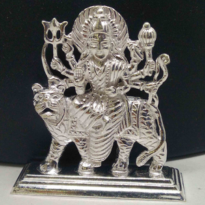Silver     jagat janani   ambika devi murti f