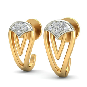 Gold unique earring ber 038