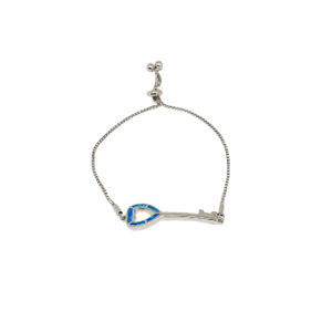 Key Design Adjustable Bracelet In 925 Sterlin