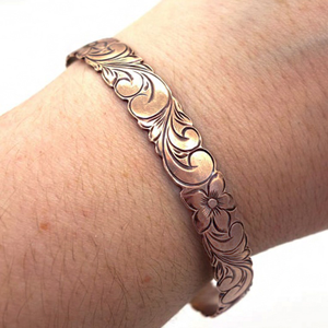 14 kt real solid rose gold hawaiian floral cu