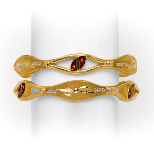 22KT/916 STYLISH DESIGNED VAKIYA GOLD KADLI
