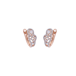 18K Rose Gold Lab Grown Diamond Earring For W