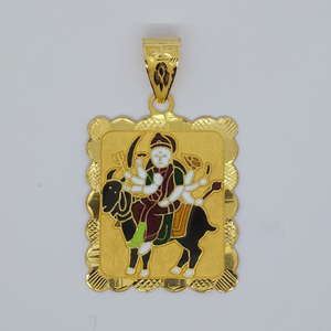 916 gold meladi maa minakari pendant