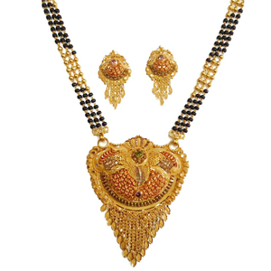 22k gold rajwadi mangalsutra mga - gm057