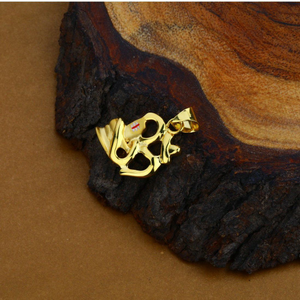 Om Shiv God Exclusive 18K Gold Hollow Pendant