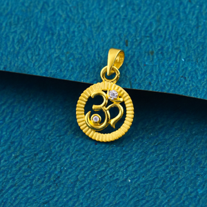 22K OM Design Lightweight Fancy Gold Pendant