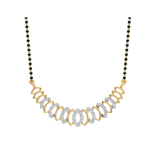 18k gold real diamond designer mangalsutra mg