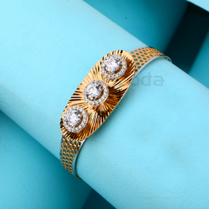 750 Rose Gold Classic Women's Kada Bracelet R