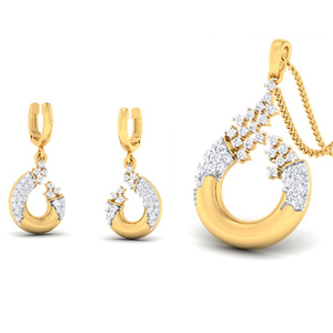 roundish diamond coated pendant