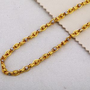 22KT Gold Mens Hallmark Classic Choco Chain M