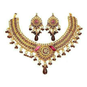 Artificial Gold Bridal Necklace Set