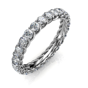 950 Platinum Round Diamond Full Eternity Ring