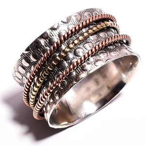 925 sterling silver Meditation Spinner Ring