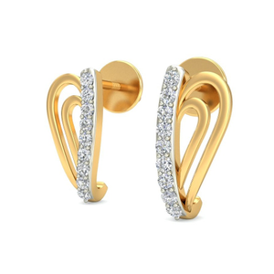 Gold classic earring ber 074