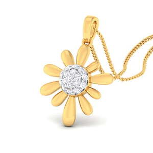 floral diamond pendant