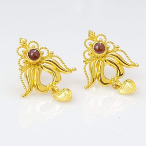 22k Yellow Gold Beautiful ladies earrings rh-