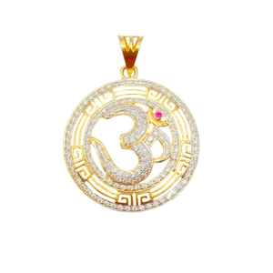 22k 916 Om Gold Pendant