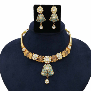 916 Gold Unique Pearl Light-weight Necklace S