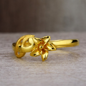 22 carat gold flower design ladies rings RH-L