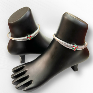 925 Silver Antique Kada Payal