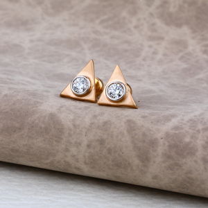 Ladies 76 Rose Gold New Delicate Earring -RE4
