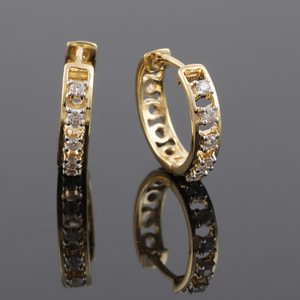 18kt designer diamond bali earrings