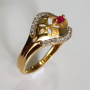 22k gold antiques pink diamond ring
