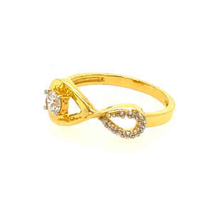 22k Yellow Gold Delight CZ Ring