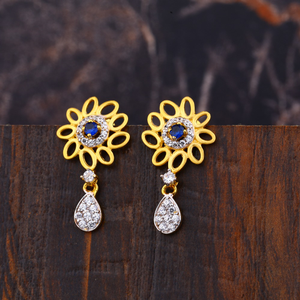 Ladies 22k gold traditonal earrings -lfe166