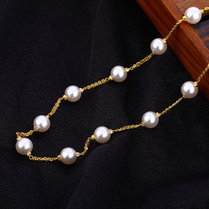 916 Gold Hallmark Ladies stylish Moti Mala AC