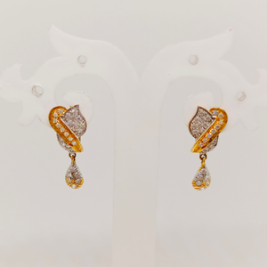 22k gold stylish earrings for women