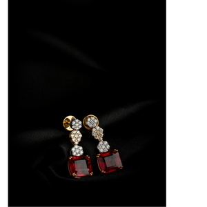 18KT Real Diamond Ladies Designer Earrings