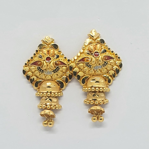 Gold 22.k Simple Ladies Earrings