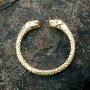 18 Kt Yellow Gold African Animal Cuff Handmad