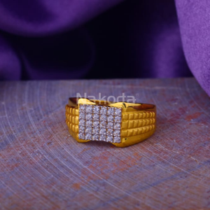 916 Gold CZ Hallmark Mens Exclusive Ring MR91