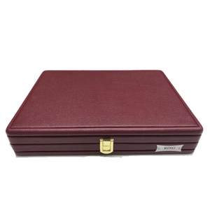 Jewellery mehroon leather stock box