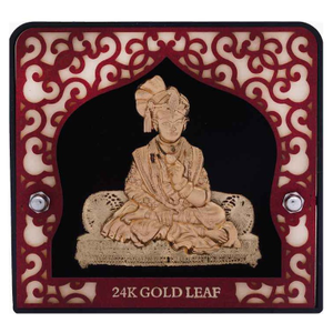 Shree swaminarayan maharaj frame in gold 24k 