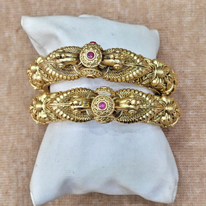 Gold Plated Temple Design Kada