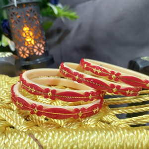 22kt Red gold plastic bangle Pair 