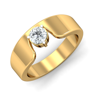 18K Gold Single Diamond ring