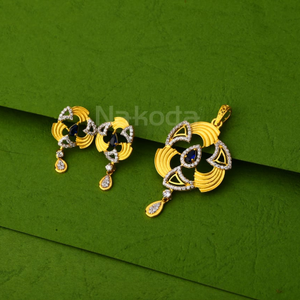22KT Gold Hallmark Ladies Pendant Set FPS419