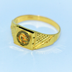 Gold fine gents ring
