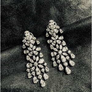 9KT Swarovski Long Earring For women