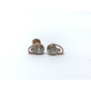 18k Ladies Fancy Rose Earring E-60519