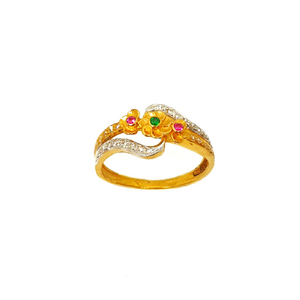 22K Gold Flower Shaped Ring MGA - LRG0392