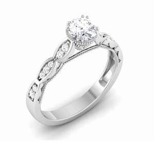14kt silver solitaire ring