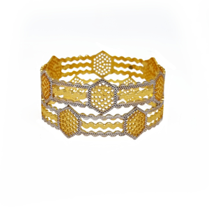 New Designer 1 Gram Gold Plated Bangles MGA -