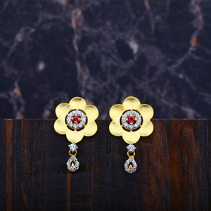 Ladies 916 Gold Earrings-LFE66