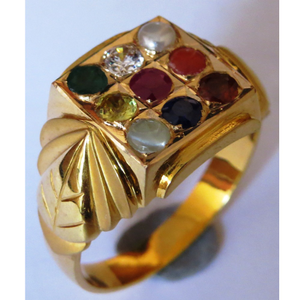 22kt gold close setting navarthan gemstone ge